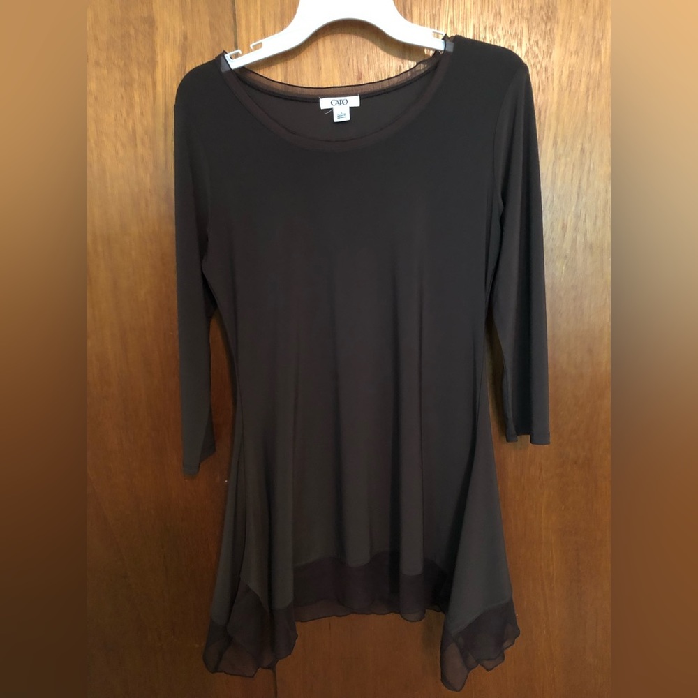 Cato brown tunic top